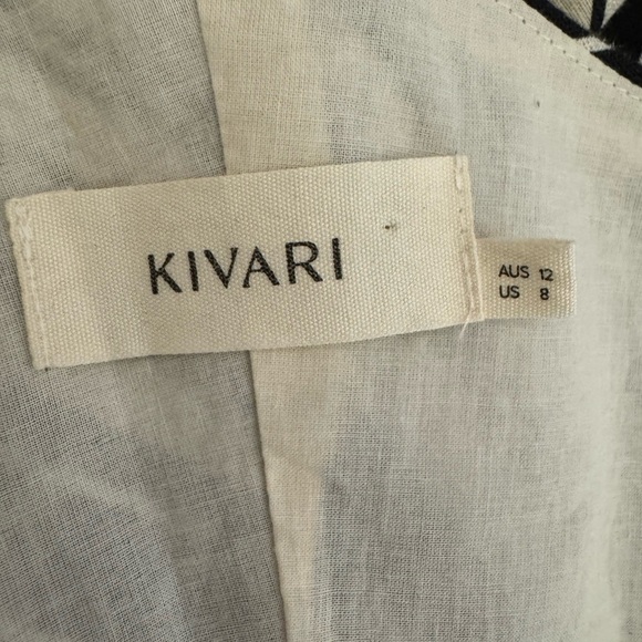 Kivari, 100% Linen Sara One-Shoulder‎ Asymmetrical
Midi Dress, Black/White, 8 - Picture 12 of 13